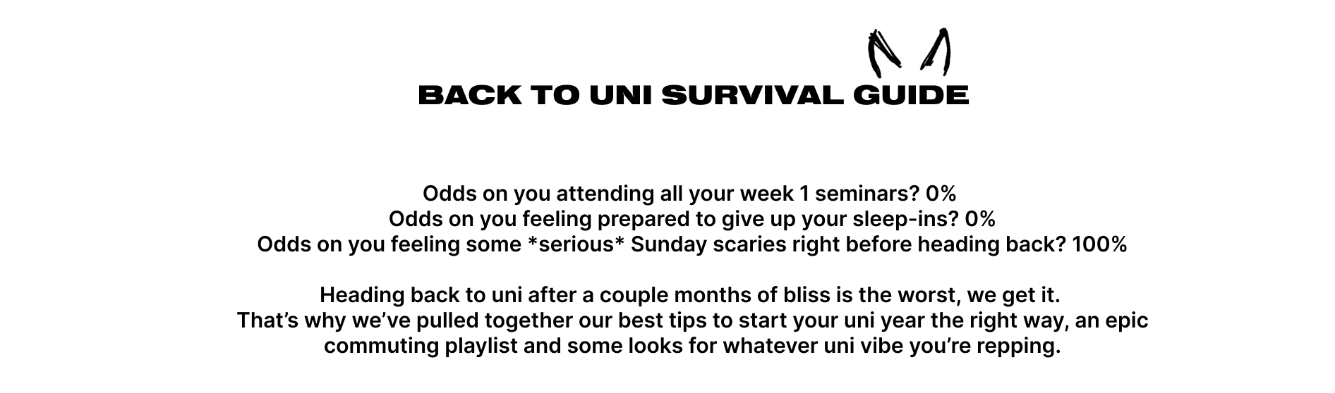 Back to uni survival guide!